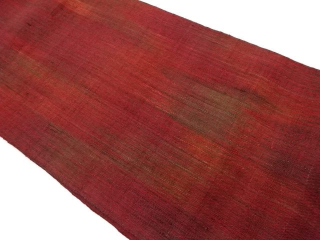 JAPANESE KIMONO / VINTAGE NAGOYA OBI / MAWATA TSUMUGI / WOVEN ABSTRACT STRIPE